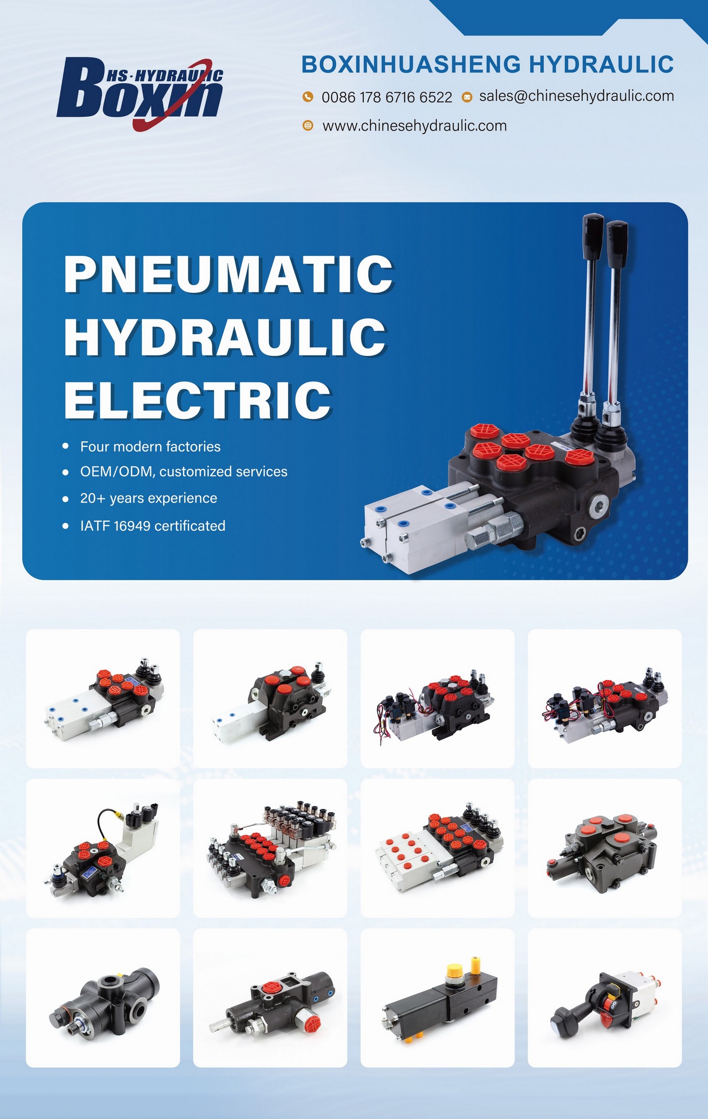 Modular Sectional Hydraulic Directional Control Valve Stack